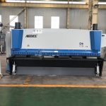 Hêza hûrraulîk guillotine pergala jor 3200mm x 8mm bi piştgiriya materyalê